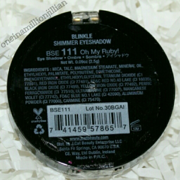 JCat Blinkle Shimmer Eyeshadow - Red - Picture 2 of 3